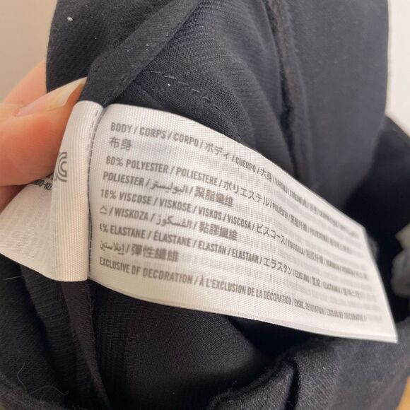 NEW Abercrombie & Fitch Black Sloane Tailored Wide Leg Trouser Pants 00 24 NWT - Picture 4 of 8